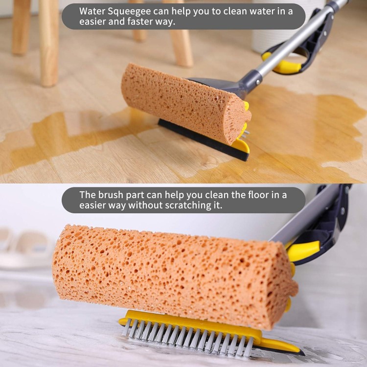 Sponge Mop Home Commercial Use Tile Floor Bathroom Garage Cleaning