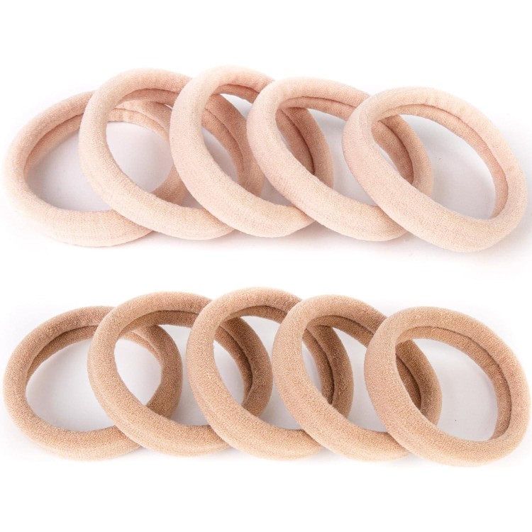 100PCS Brown Hair Ties for Women