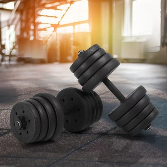 Adjustable Dumbbell Sets 2 in 1 Free Weights Dumbbells with Anti-Slip