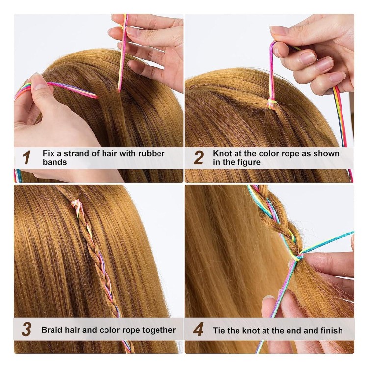 32Pcs Colorful Hair Wrap String