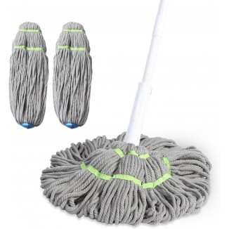 Self Wringing Mop for Floor Cleaning, Long Handled Twist Mop