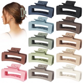 Hair Claw Clips for Thick Thin Hair, Strong Hold Matte Square Hair Clips