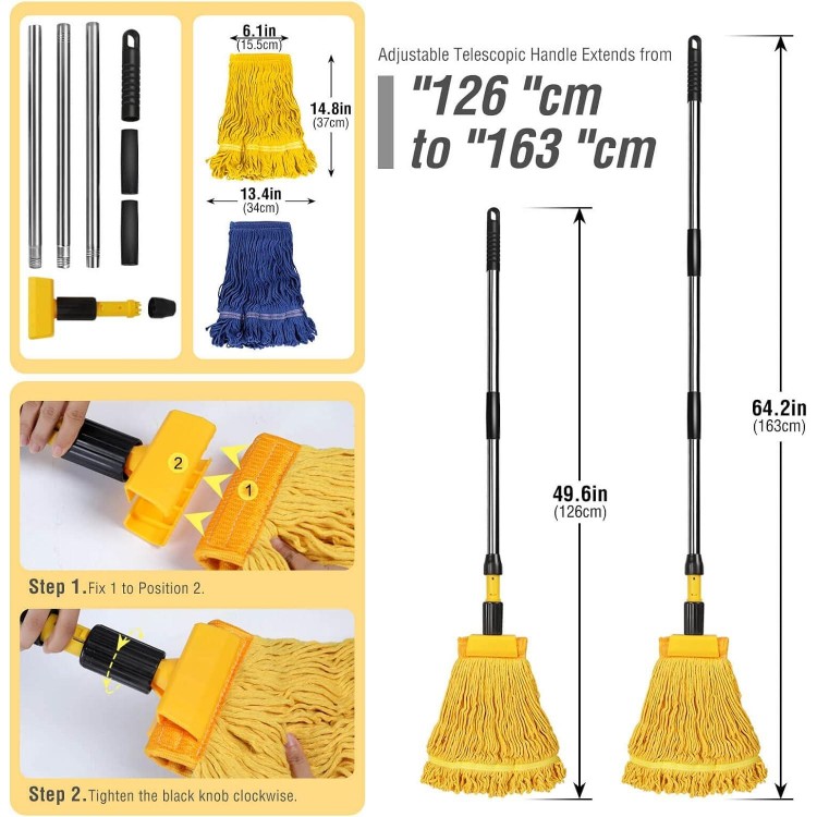 Commercial Mop, Looped-End String Industrial Mop