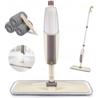 Spray Mop for Floor Cleaning with a Refillable Bottle and 3 Washable Microfiber Pads