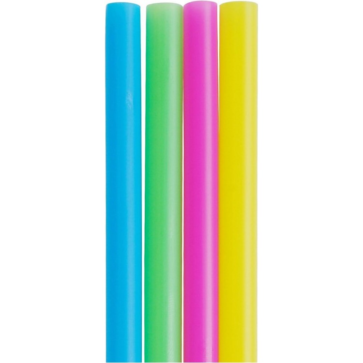 100 Extra Large Plastic Bubble Tea Smoothie Straws