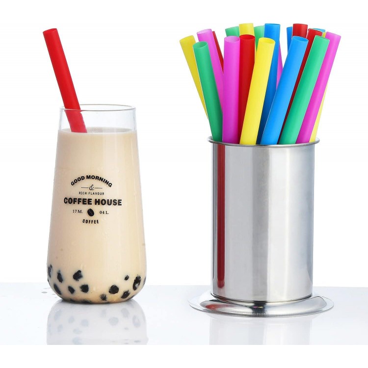 100 Extra Large Plastic Bubble Tea Smoothie Straws