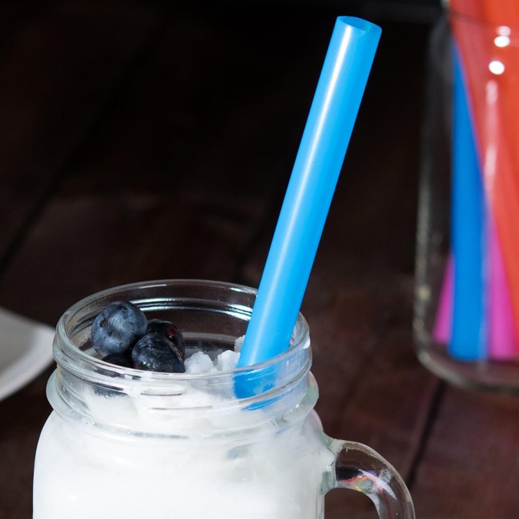 100 Extra Large Plastic Bubble Tea Smoothie Straws