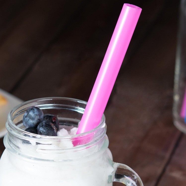 100 Extra Large Plastic Bubble Tea Smoothie Straws