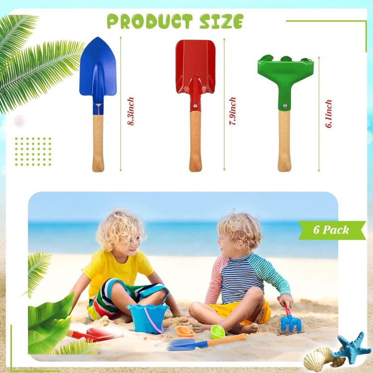 18 Pcs Kids Gardening Tools Set, Metal Kids Yard Tools