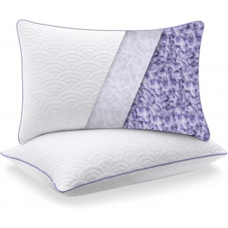 Memory Foam Pillows Queen Size Set of 2 Adjustable