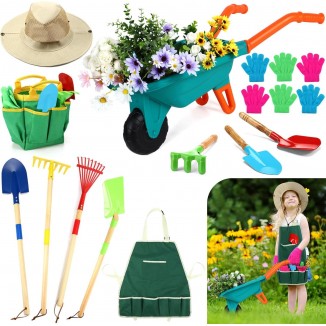 17 Pcs Gardening Tools Toys Set Outdoor Indoor for Girls and Boys
