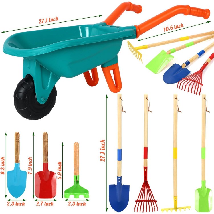 17 Pcs Gardening Tools Toys Set Outdoor Indoor for Girls and Boys