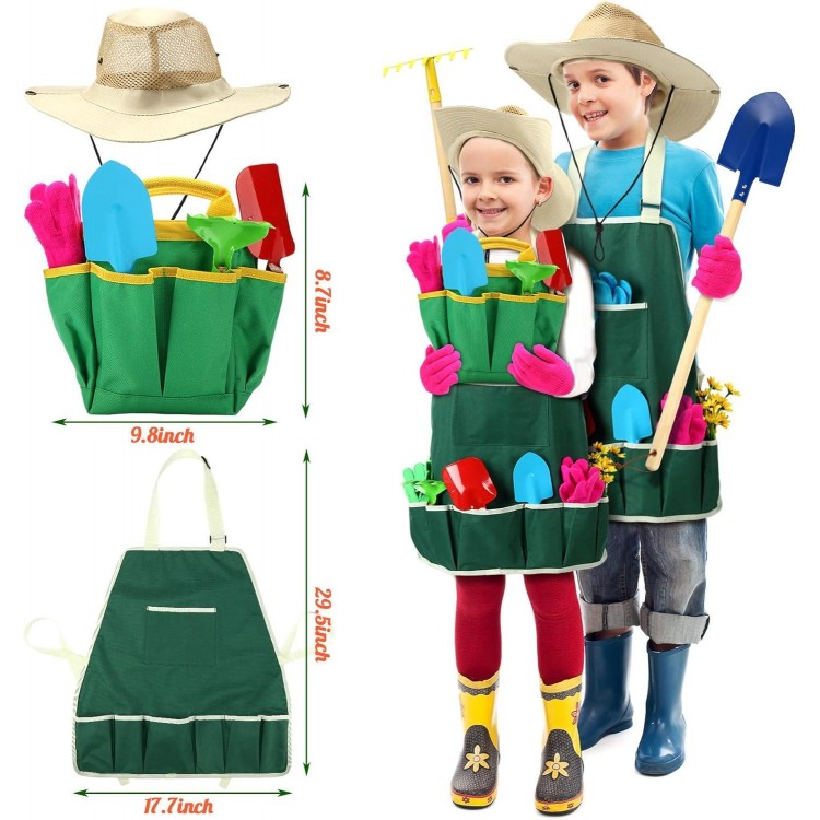 17 Pcs Gardening Tools Toys Set Outdoor Indoor for Girls and Boys