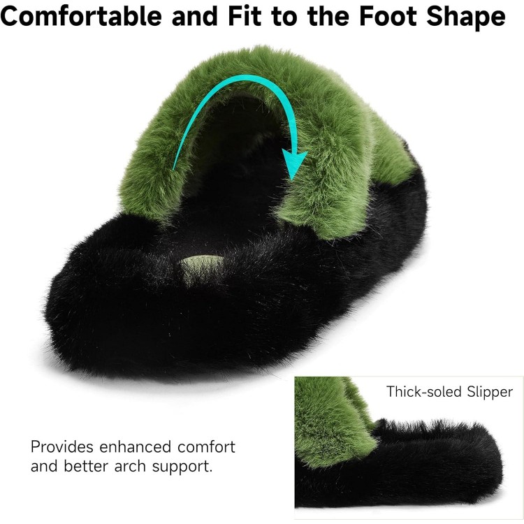 Women's Fuzzy Slippers Sandals