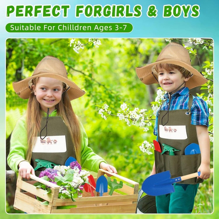 11 Pcs Gardening Tools Set,Gift for Boys Girls Outdoor Gardening