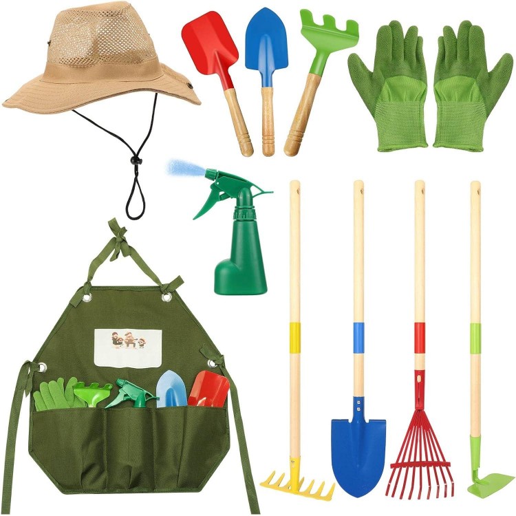 11 Pcs Gardening Tools Set,Gift for Boys Girls Outdoor Gardening