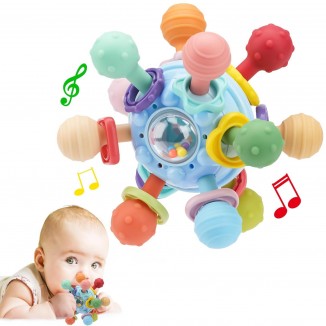 Baby Montessori Sensory Toys for 0-6 6-12 Months, Food Grade Teething Toys