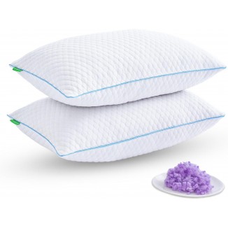 Shredded Memory Foam Pillows for Sleeping 2 Pack 
