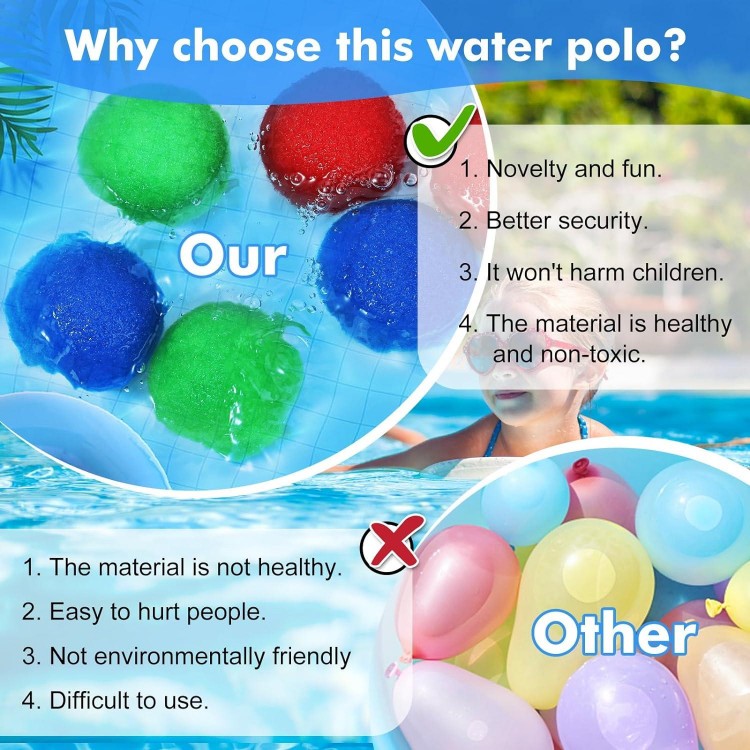 78 Pcs Reusable Water Balls, Reusable Water Balloons for Outdoor Toys