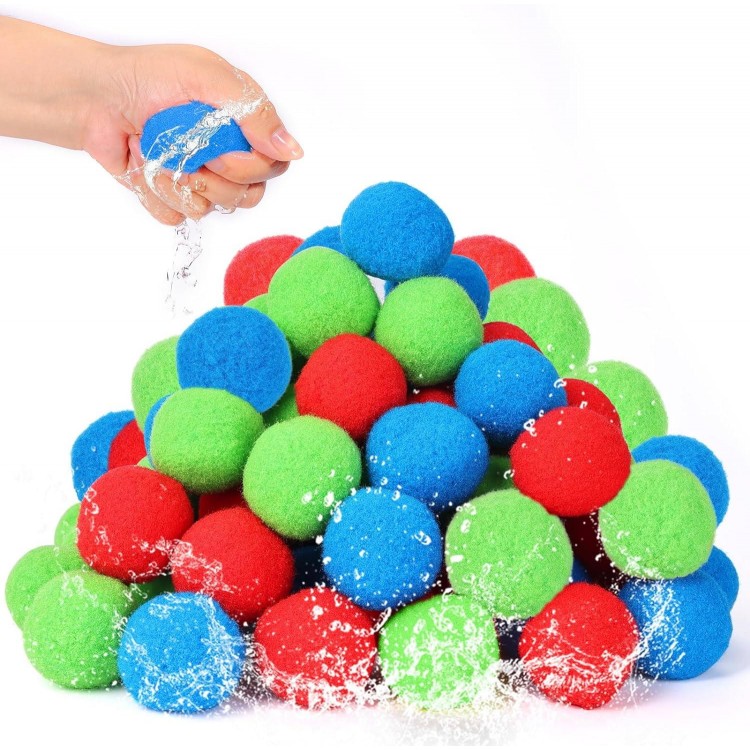 78 Pcs Reusable Water Balls, Reusable Water Balloons for Outdoor Toys