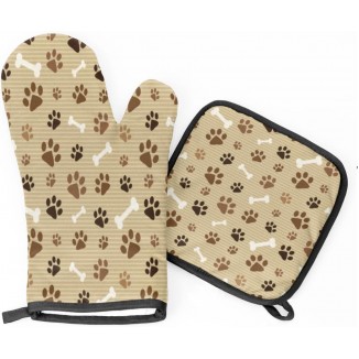 Oven Mitts and Pot Holders Sets Heat Resistant Non Slip Oven Glove