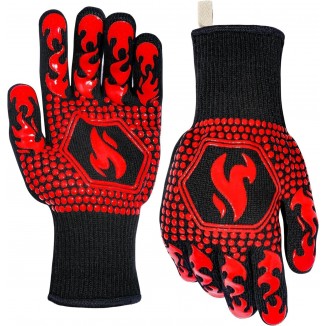 Oven Gloves, BBQ Gloves 1472℉ Extreme Heat Resistant