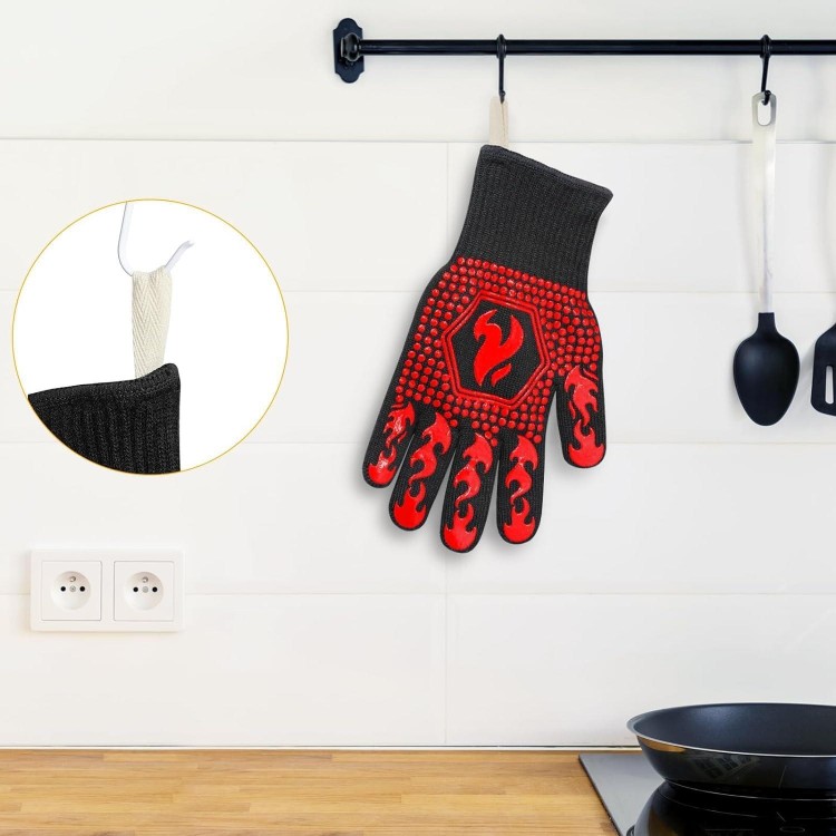 Oven Gloves, BBQ Gloves 1472℉ Extreme Heat Resistant