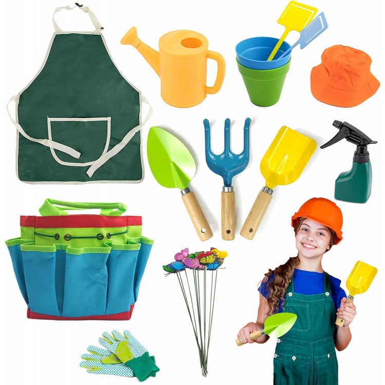 14PCS Kids Gardening Set,Toddler Gardening Tools,Best Gardening Gifts