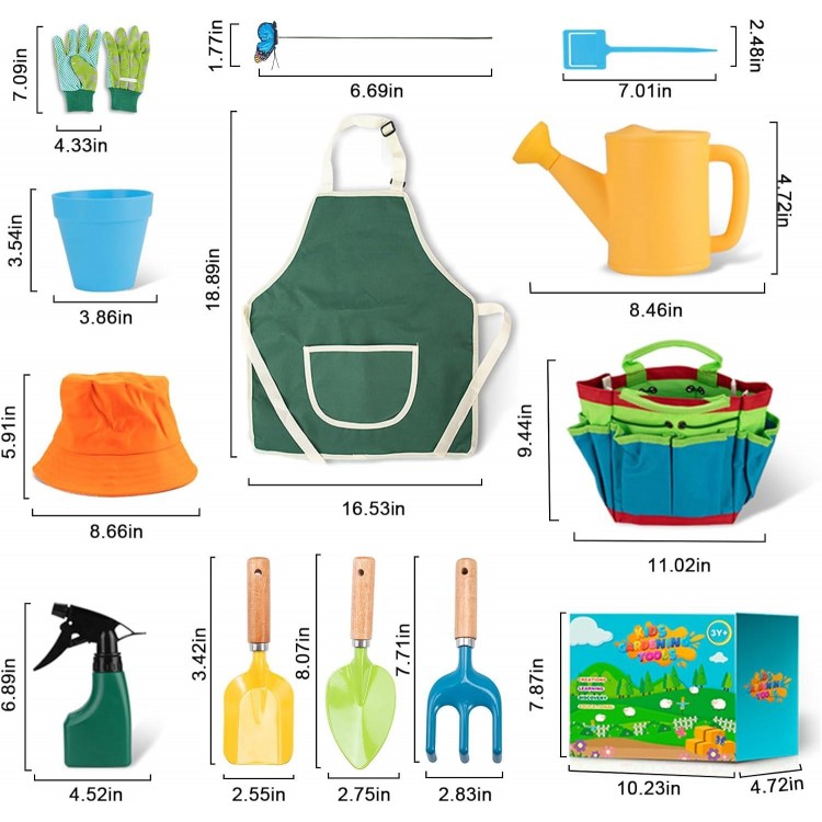 14PCS Kids Gardening Set,Toddler Gardening Tools,Best Gardening Gifts