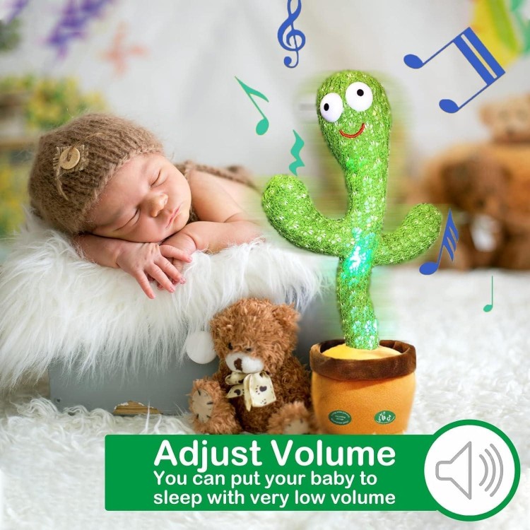 Dancing Cactus Mimicking Toy,Talking Repeat Singing Sunny Cactus Toy