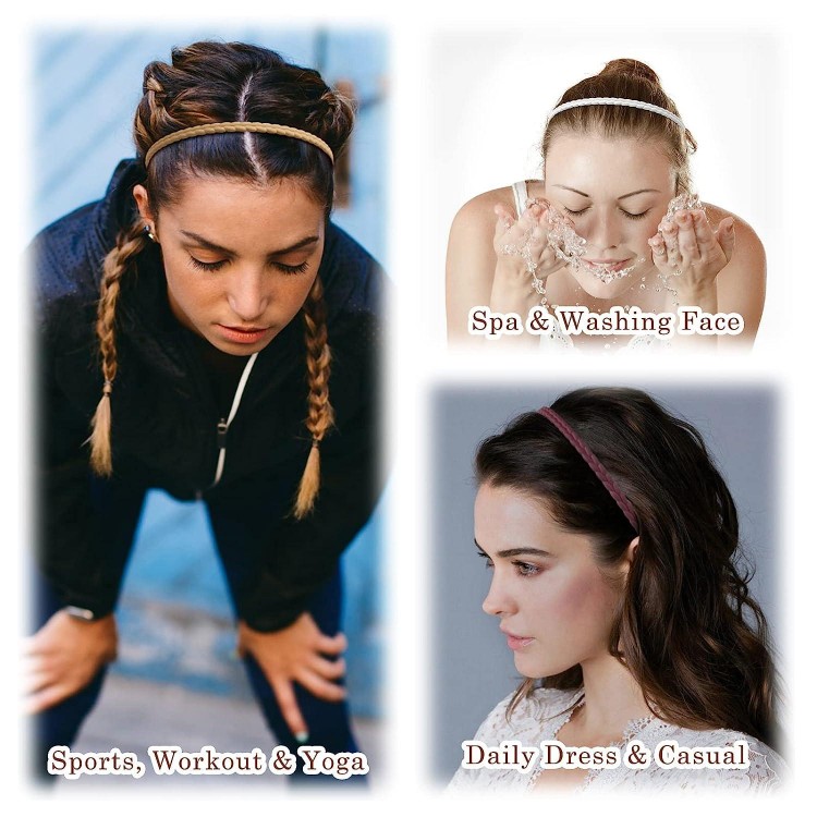 7mm Thin Headbands For Women, 12 Pcs