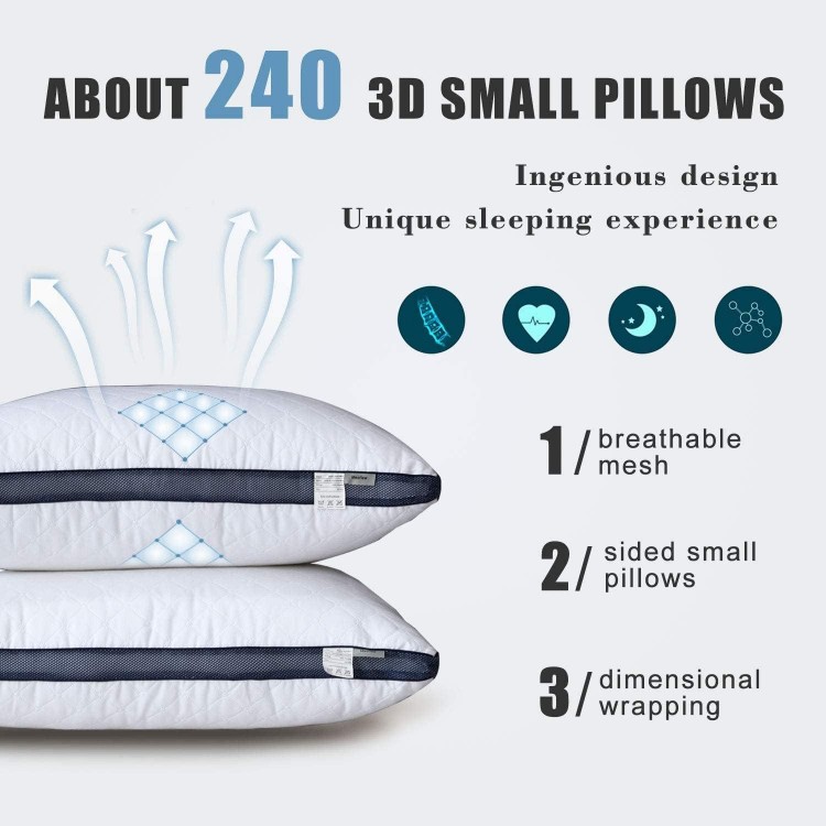 Pillows for Sleeping (2-Pack), Luxury Hotel Pillows Queen