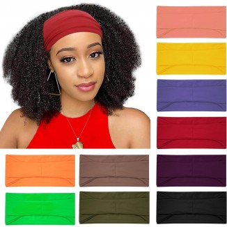 10 Pack Wide Headbands for Women Girls