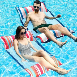 Fabric Pool Hammock Floats, XL, 2Pack Inflatable Multi Purpose