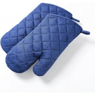 Oven Mitts Professional Heat Resistance Kitchen Cotton Oven Gloves