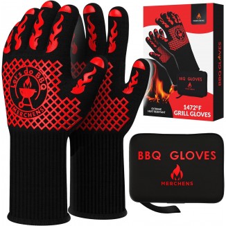 Pro-Series BBQ Gloves - Heat Resistant Grill, Grilling, and Oven Gloves