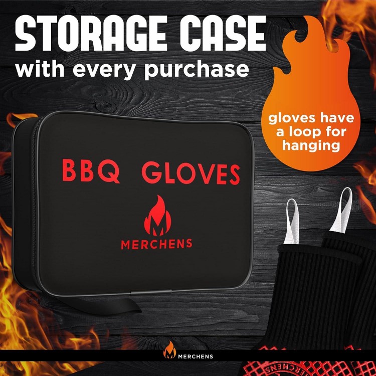 Pro-Series BBQ Gloves - Heat Resistant Grill, Grilling, and Oven Gloves
