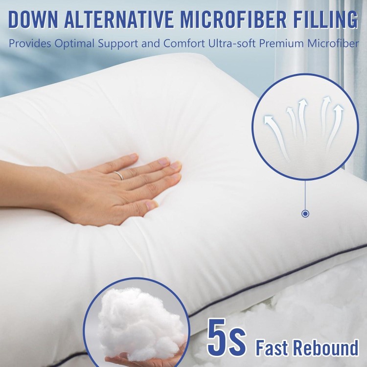 Hotel Collection Bed Pillows for Sleeping 2 Pack Standard