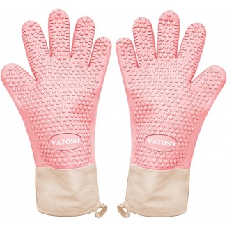 Silicone Smoker Oven Gloves BBQ Gloves Heat Resistant,Beat Heat and Fire,Grill Gloves