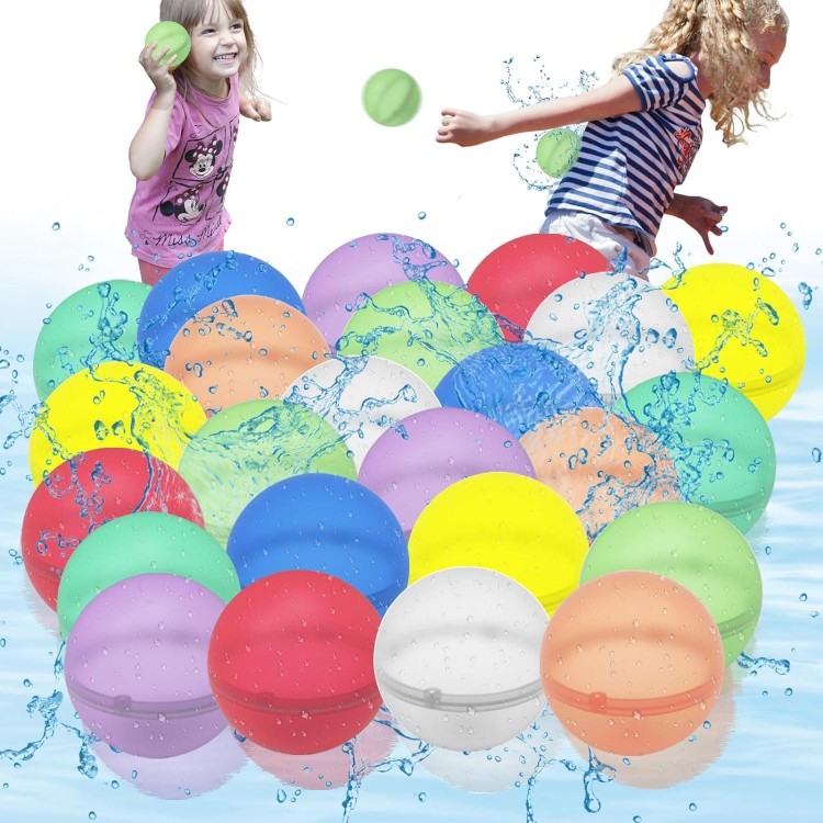 24 Pcs Water Balloons, Reusable Water Balloons,Water Balls for Kids