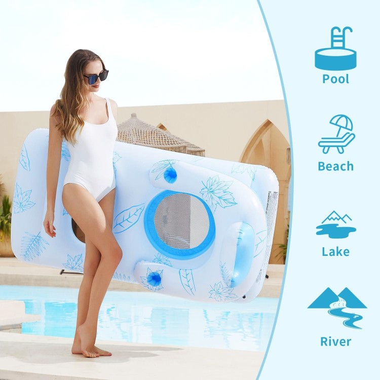 Inflatable Pool Lounger Float Adult, Tanning Pool Lounger Float