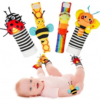 Baby Wrist Rattle Socks and Foot Finder Set