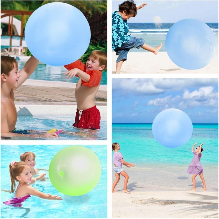 2pcs Giant Bubble Balls Water Balloons Quick Fill Large Beach Balls