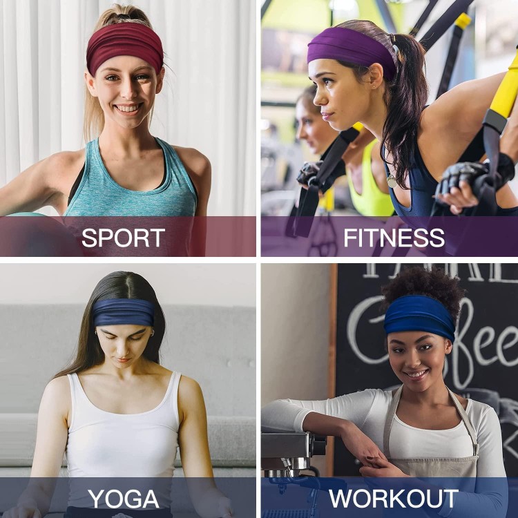 12 Pack Wide Headbands for Women No slip