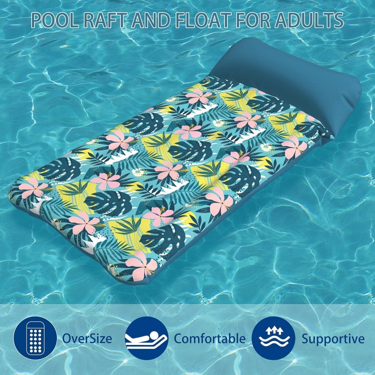 Oversized Pool Float Lounge Fabric-Covered 73 x 39