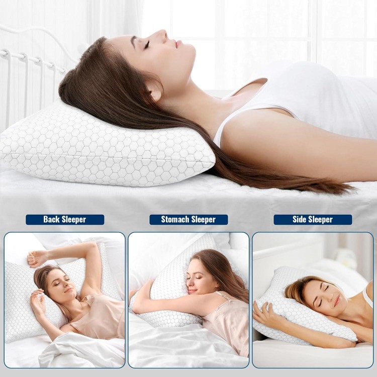 Bed Pillows for Sleeping, Adjustable Shredded Memory