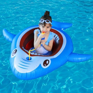 Inflatable Floating Pool Toys for Kids Pool Float Swimming Ring Beach Water Floats Shark Boat