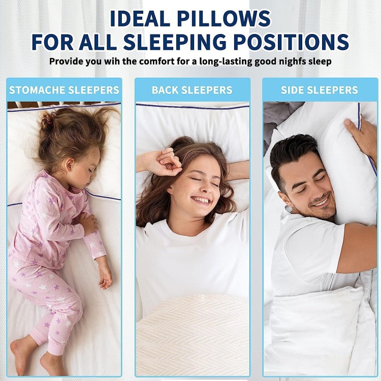 Bed Pillows for Sleeping-2 Pack Queen Size