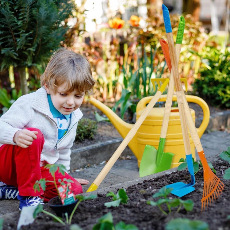 10 Pieces Kids Garden Tool Set for Boys Girls Birthday Digging