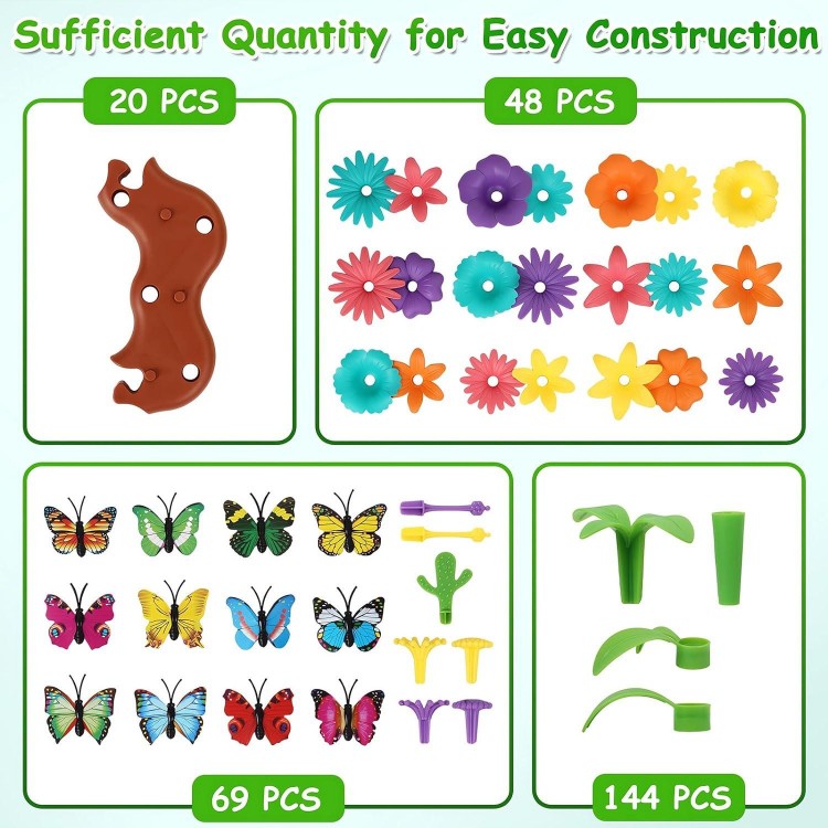 272 PCS Flower Garden Building Set for Girls Toys, Birthday Gifts Toys